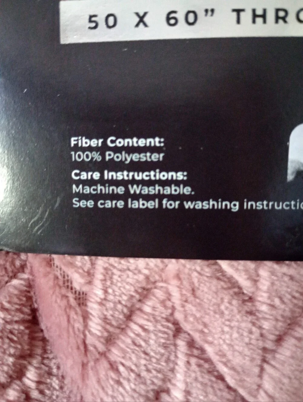Rose Colored 50x60 Soft Throw Blanket NWT